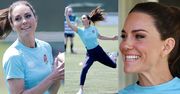 Zwinna niczym antylopa Kate Middleton prezentuje swoje umiejętności w rugby (ZDJĘCIA)