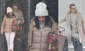 Zdystansowani Katarzyna Cichopek i Maciej Kurzajewski Z NIETĘGIMI MINAMI opuszczają studio "Halo tu Polsat". Kłopoty w raju? (ZDJĘCIA)