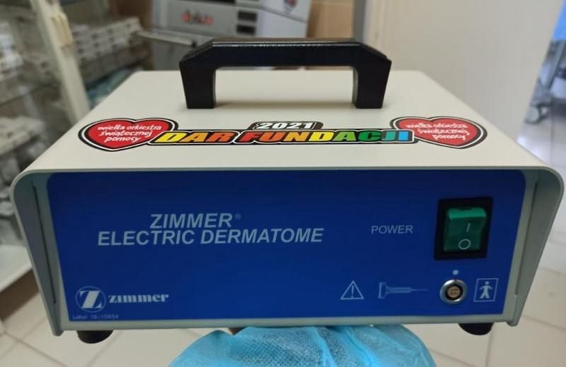Dermatom elektryczny z siatkownicą