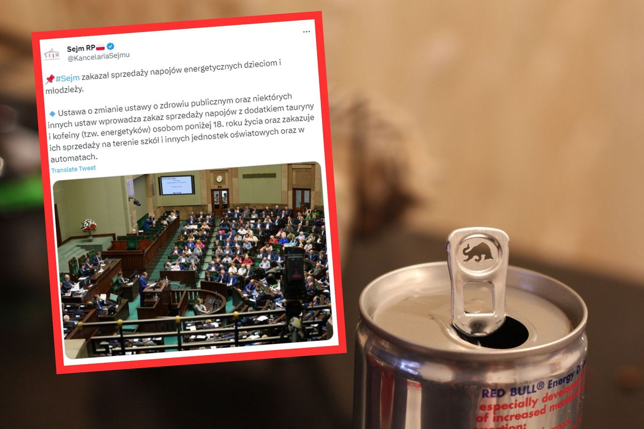 Zakaz sprzedaży energetyków. Sejm podjął decyzję