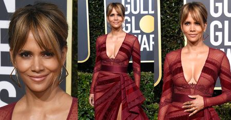 Halle Berry przeczy metryce w sukni z odważnym dekoltem