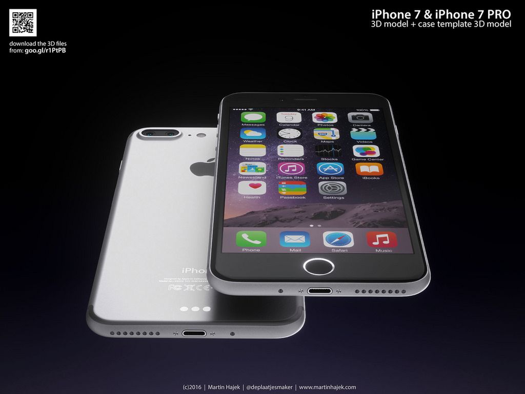 iPhone 7 na fotorealistycznych wizualizacjach bazujących na przeciekach 2