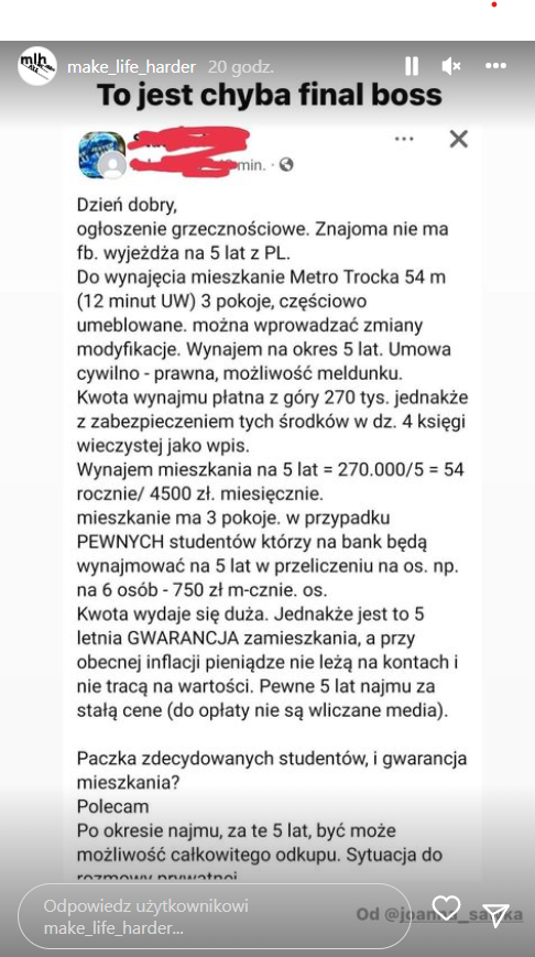 Szokujące ogłoszenie