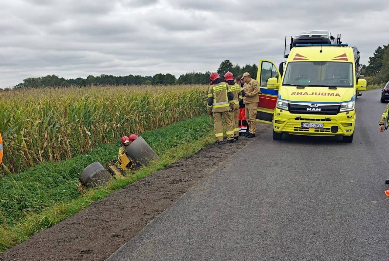 Dolnośląskie: Walec przygniótł operatora. Mężczyzna zginął na miejscu