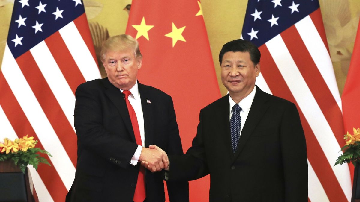 Na zdjęciu Donald Trump i przywódca Chin Xi Jinping podczas spotkania w Pekinie w roku 2017