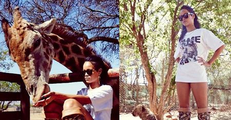 Rihanna w szpilkach w rezerwacie! (ZDJĘCIA)