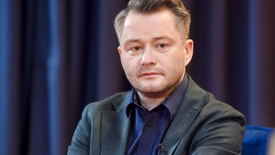 Jarosław Kuźniar na nagraniu programu "Moontalk", marzec 2021 r.