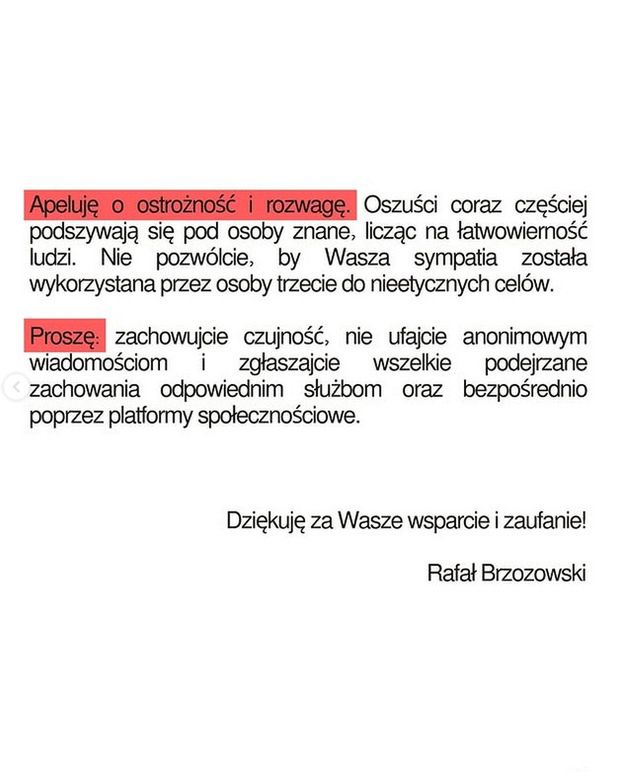 Rafał Brzozowski ma stalkerkę