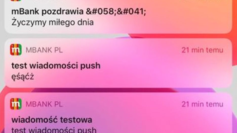Takie wiadomości dostali klienci mBanku.