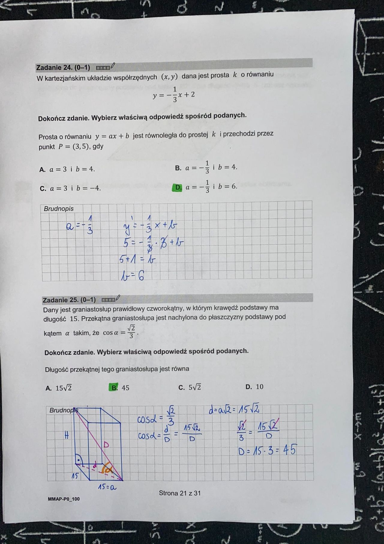 Matura. Odpowiedzi z matematyki