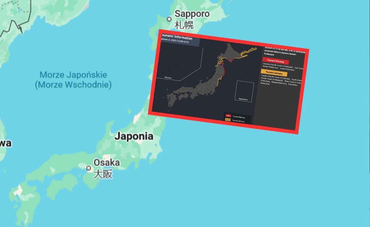 Trzęsienie ziemi w Japonii. Wydano ostrzeżenie przed tsunami