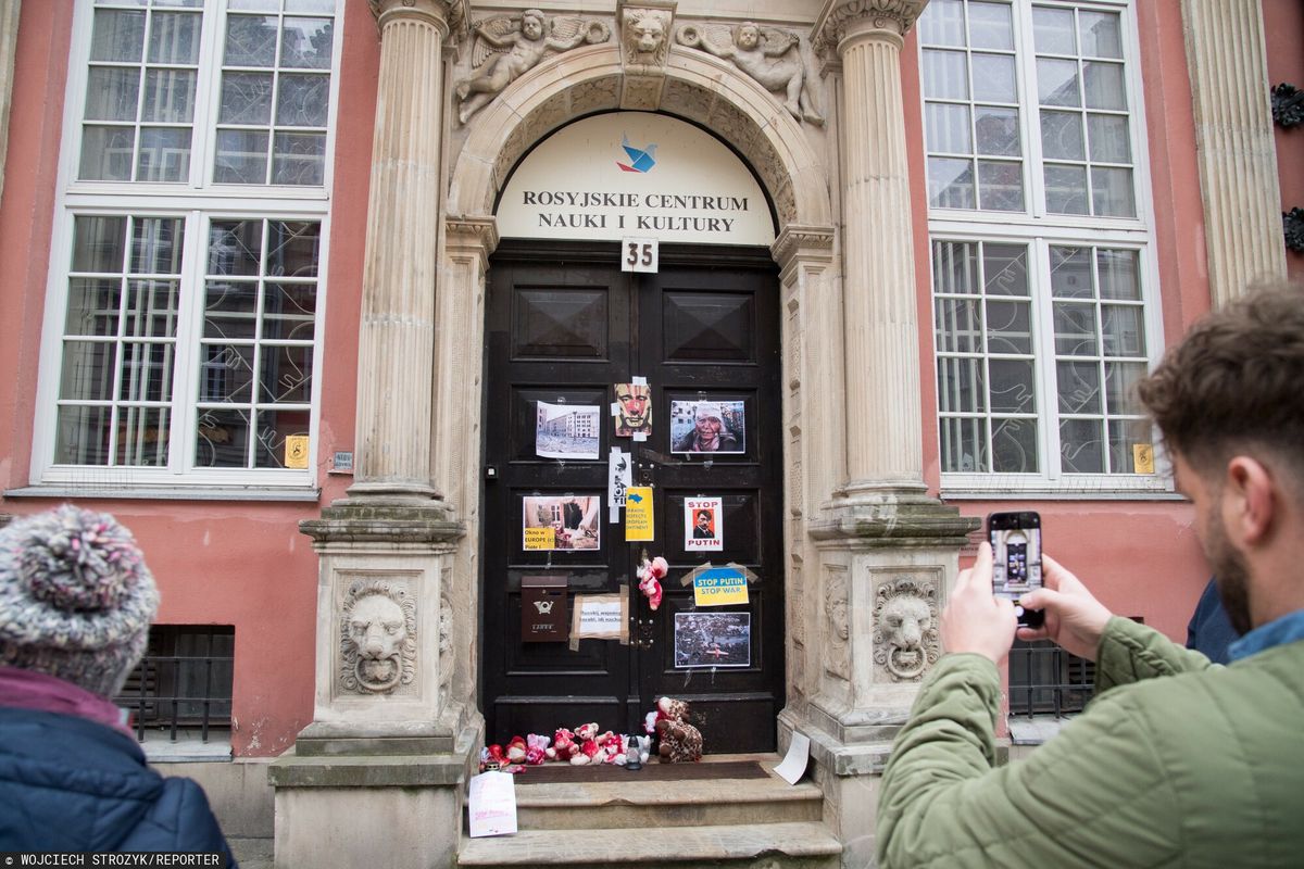 Dom Rosyjski w Gdańsku po protestach antywojennych 