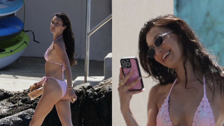 Bella Hadid w KUSYM BIKINI paraduje w okolicy pięciogwiazdkowego hotelu we Francji. Miłe wakacje? (ZDJĘCIA)