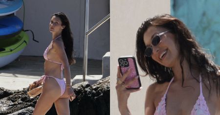 Bella Hadid w KUSYM BIKINI paraduje w okolicy pięciogwiazdkowego hotelu we Francji. Miłe wakacje? (ZDJĘCIA)