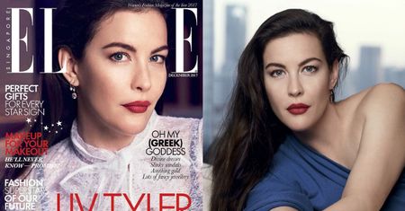 Kobieca Liv Tyler na okładce "Elle"