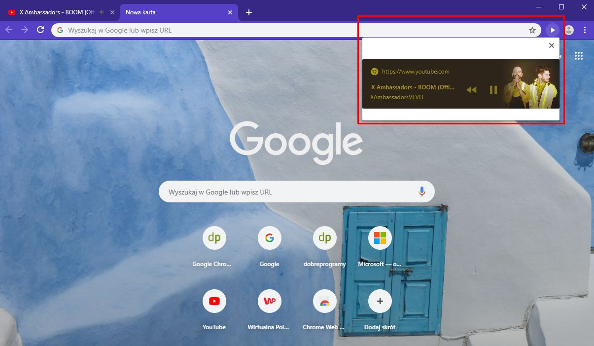 Nowa, jeszcze niestabilna opcja sterowania YouTubem w Chrome.