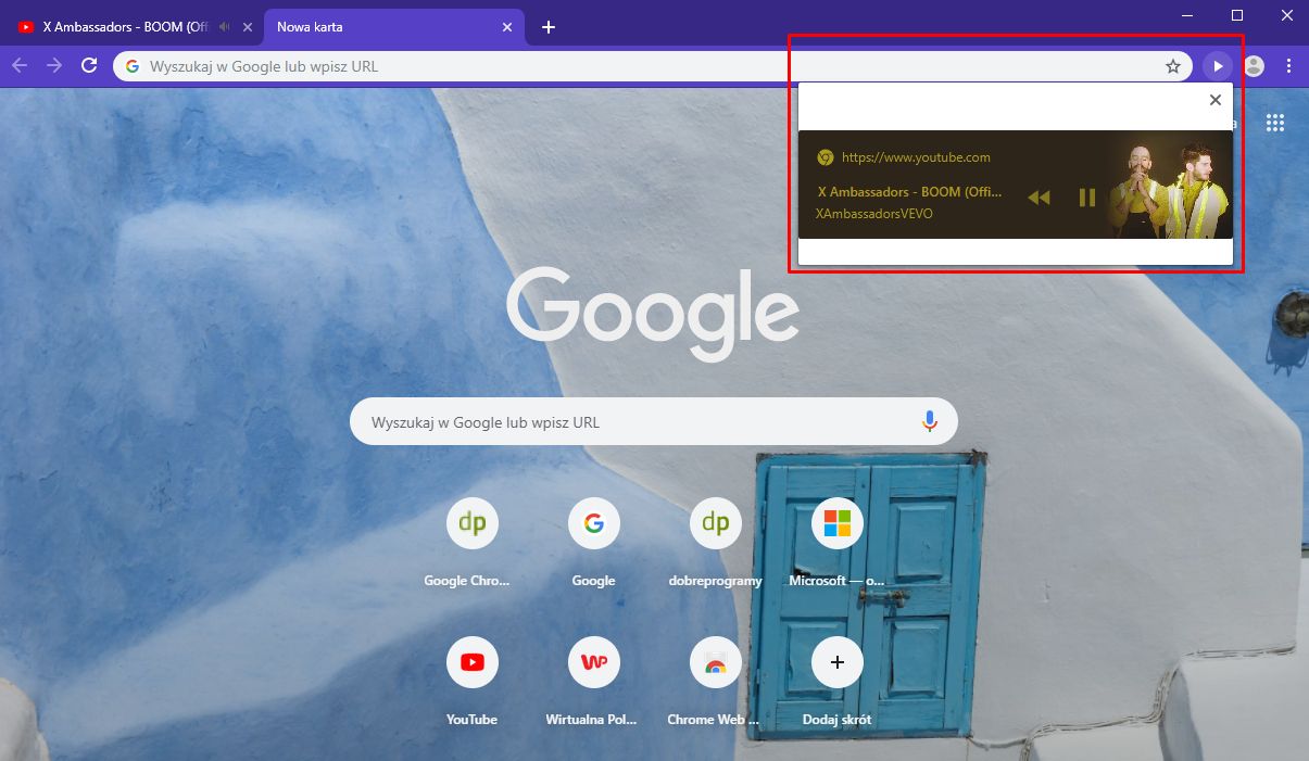 Nowa, jeszcze niestabilna opcja sterowania YouTubem w Chrome.