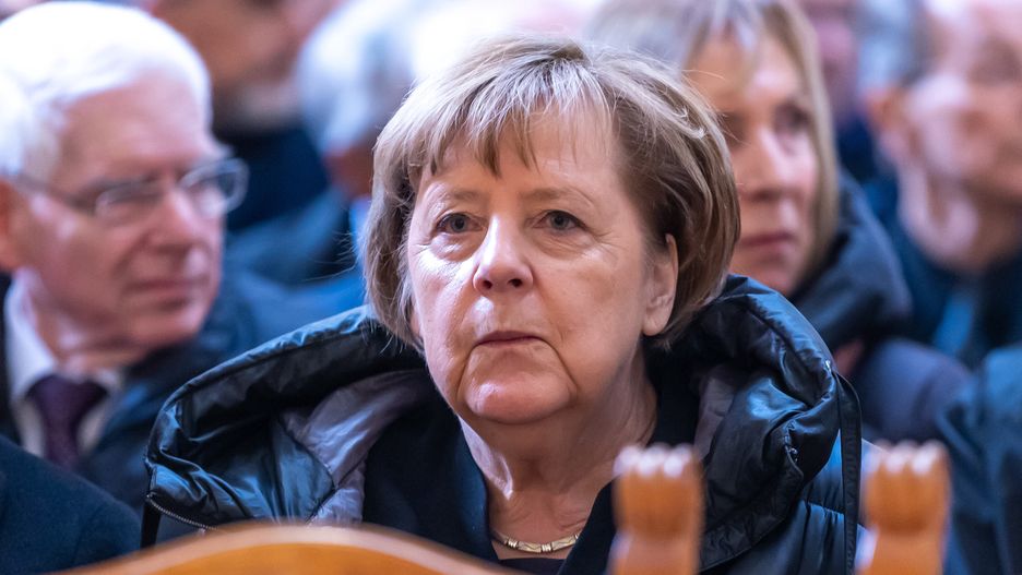 BERLIN, GERMANY - JANUARY 22: Former German Chancellor Angela Merkel attends the memorial service for the late German politician Wolfgang Schaeuble at the Berliner Dom Cathedral on January 22, 2024 in Berlin, Germany.  Schaeuble, a member of the German Christian Democrats (CDU), had a long and very influential political career that included several cabinet posts in various federal governments. He was also among the leading architects of negotiations between West and East German authorities leading to the reunification of Germany in 1990. Schaeuble died on December 26 in Offenburg. (Photo by Andreas Gora - Pool/Getty Images)