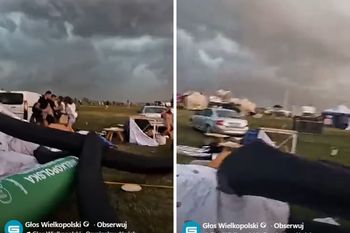 Pokazy lotnicze przerwane. Potężna burza w Lesznie. Wiatr rwał namioty