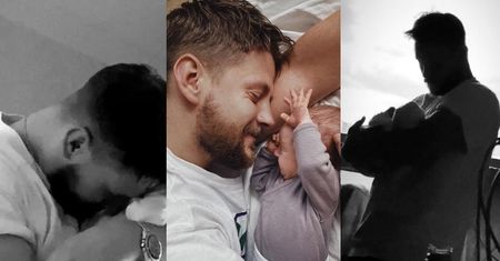Wzruszony Sebastian Fabijański PŁACZE nad synem i pokazuje mu świat: "Tam jest mama, a to jest szafa"