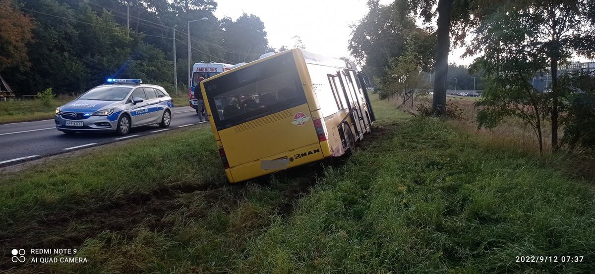 Pijany kierowca wjechał do rowu