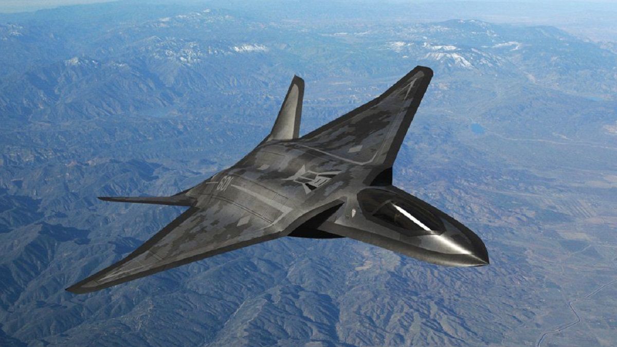 Concept art of a new USAF's NGAD manned aircraft.
