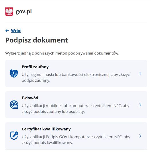 W ten sposób można podpisać dokument