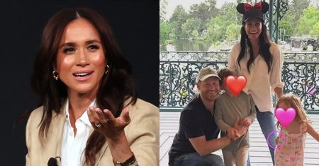 Meghan Markle DOKLEIŁA Archiego i Lilibet do zdjęć z Disneylandu? Internauci przedstawiają "dowody"