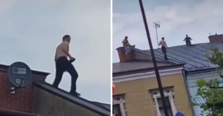 Sceny na dniach miasta. Zamarli z przerażenia. Ściągali mężczyznę z dachu