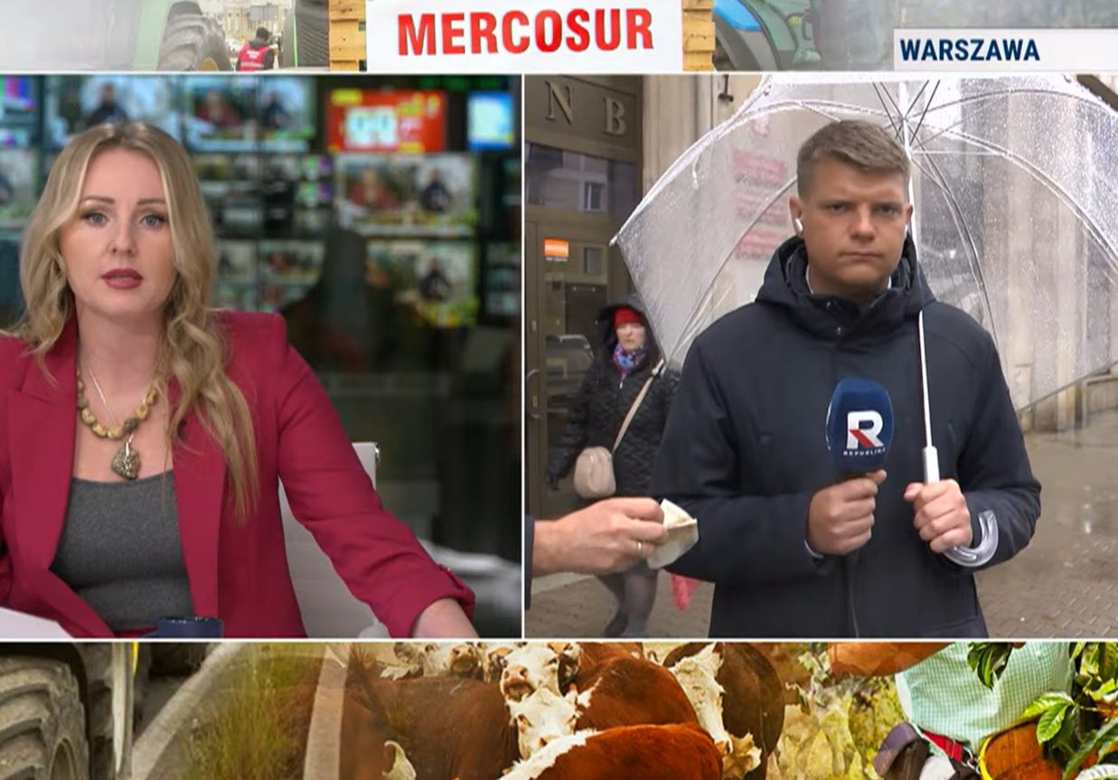 Pieniądze do kieszeni reportera. Incydent podczas relacji w Republice
