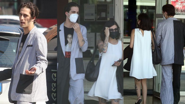 Damiano David z Maneskin z dziewczyną w kinie