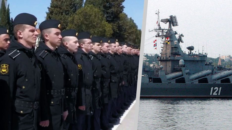 Rosja zaprezentowała wideo z domniemanymi członkami załogi krążownika Moskwa