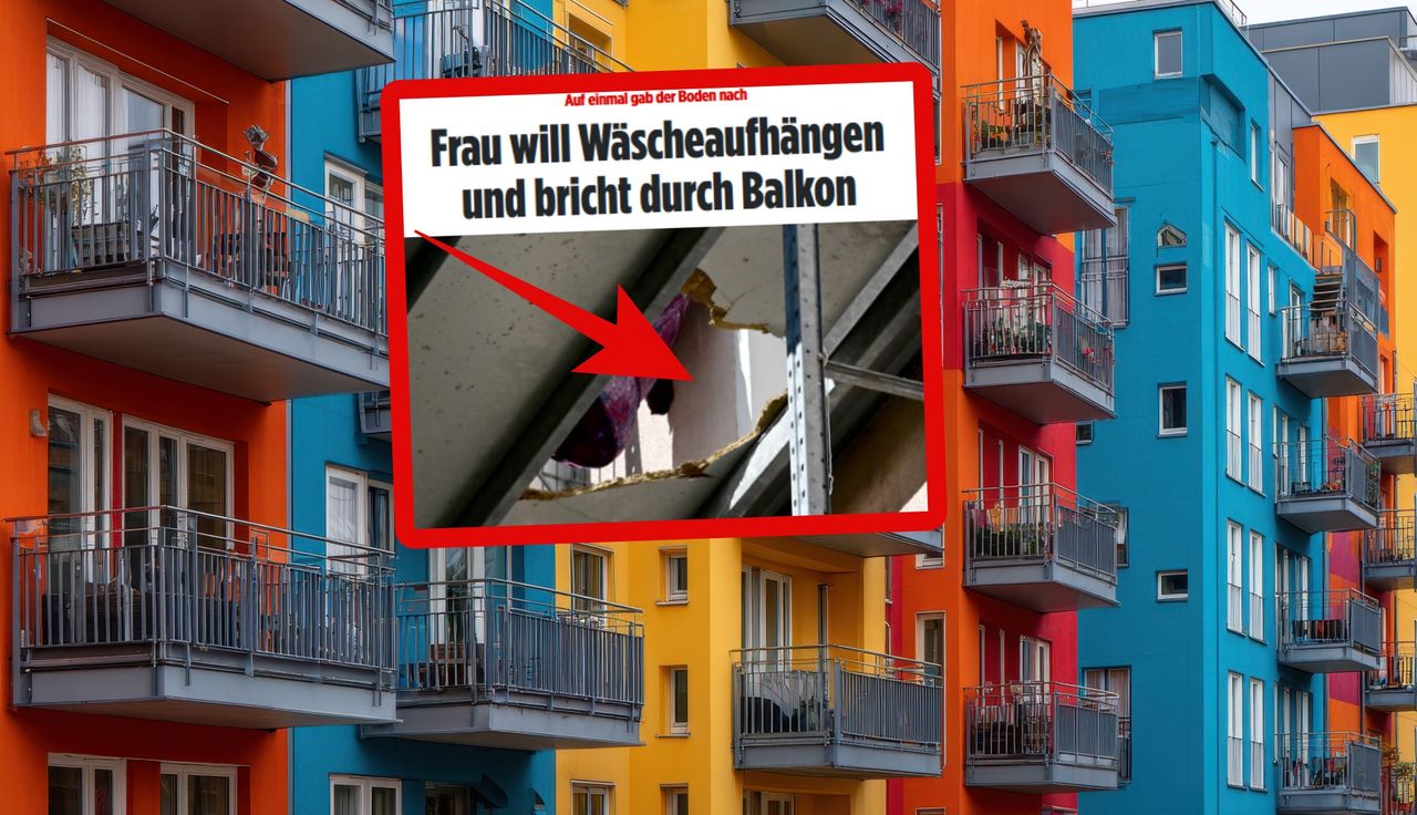 57-letnia Niemka wyszła na balkon. Nagle runęła. Dwie dziury