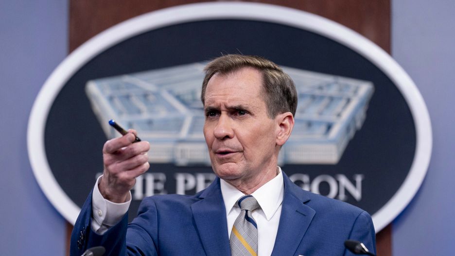 arch50
Pentagon spokesman John Kirby takes a question from a reporter during a briefing at the Pentagon in Washington, Wednesday, March 30, 2022. (AP Photo/Andrew Harnik)
AP