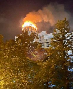 Rosja znowu płonie. Ogromny pożar wieżowca, kłęby dymu