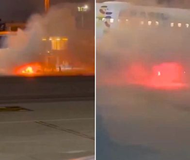 Ogień na lotnisku. Świadkowie nagrali, co działo się w Brazylii