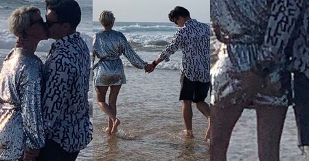 TYLKO NA PUDELKU: Ciężarna (?) Paulla obściskuje się z partnerem na portugalskiej plaży (ZDJĘCIA)