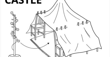 Ikea opublikowała instrukcję, jak zbudować "bazę" dla znudzonego dziecka. To pomoże wielu rodzicom