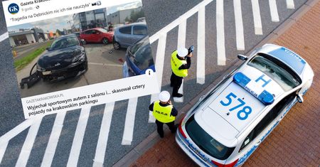 Wyjechał prosto z salonu. Skasował cztery auta. "Wypadek na moście Dębnickim niczego nie nauczył"