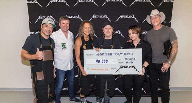 Metallica przekazała 80 000 zł dla Banków Żywności w Polsce