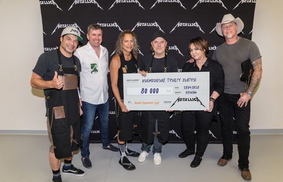 Metallica przekazała 80 000 zł dla Banków Żywności w Polsce