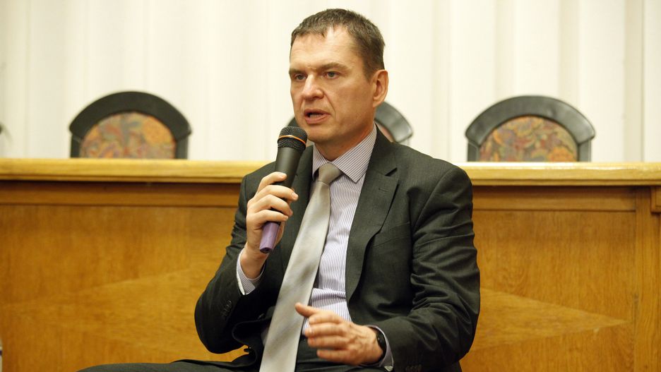 Poczobut podczas spotkania na Uniwersytecie Białostockim