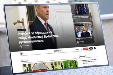 Strona główna Zero.pl, fot. mockupbro