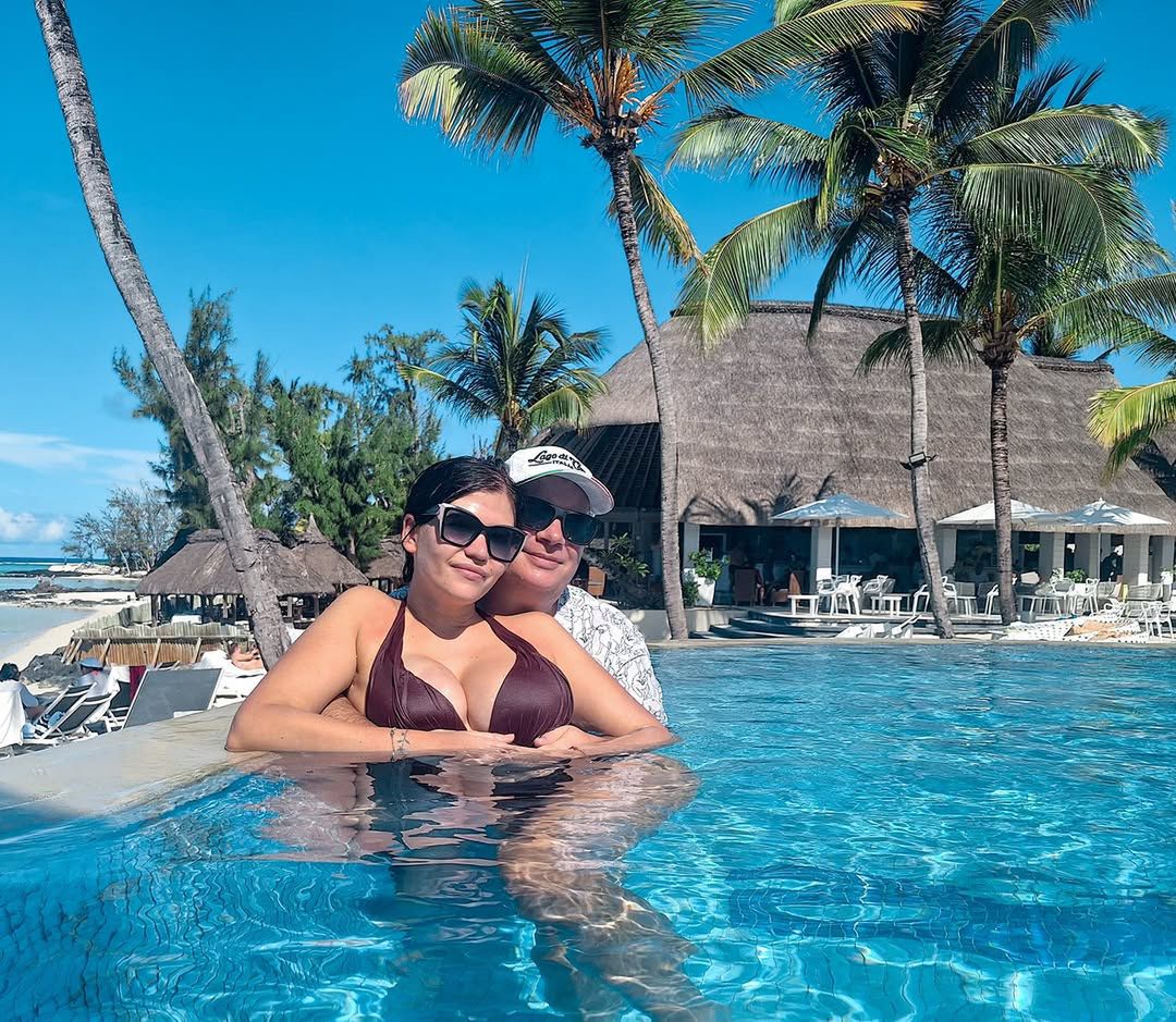 Skiba z żoną na wakacjach