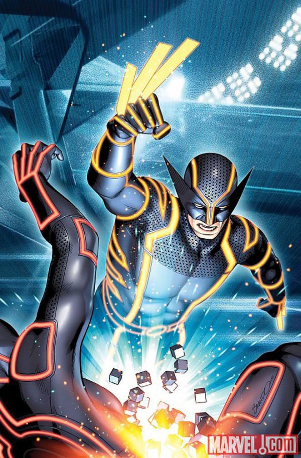 Spider-Man jako postać z filmu Tron 7