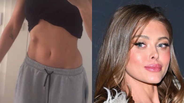 Joanna Opozda prezentuje płaski brzuch