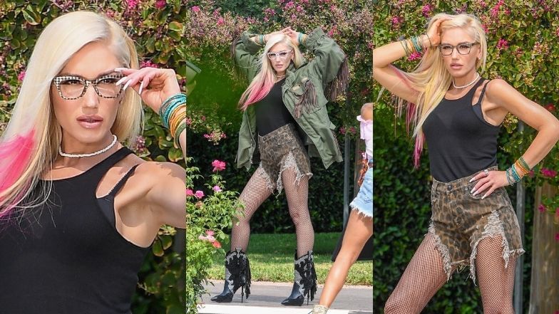 Młodzieżowa Gwen Stefani kusi wymyślnymi pozami podczas sesji zdjęciowej w Calabasas (ZDJĘCIA)