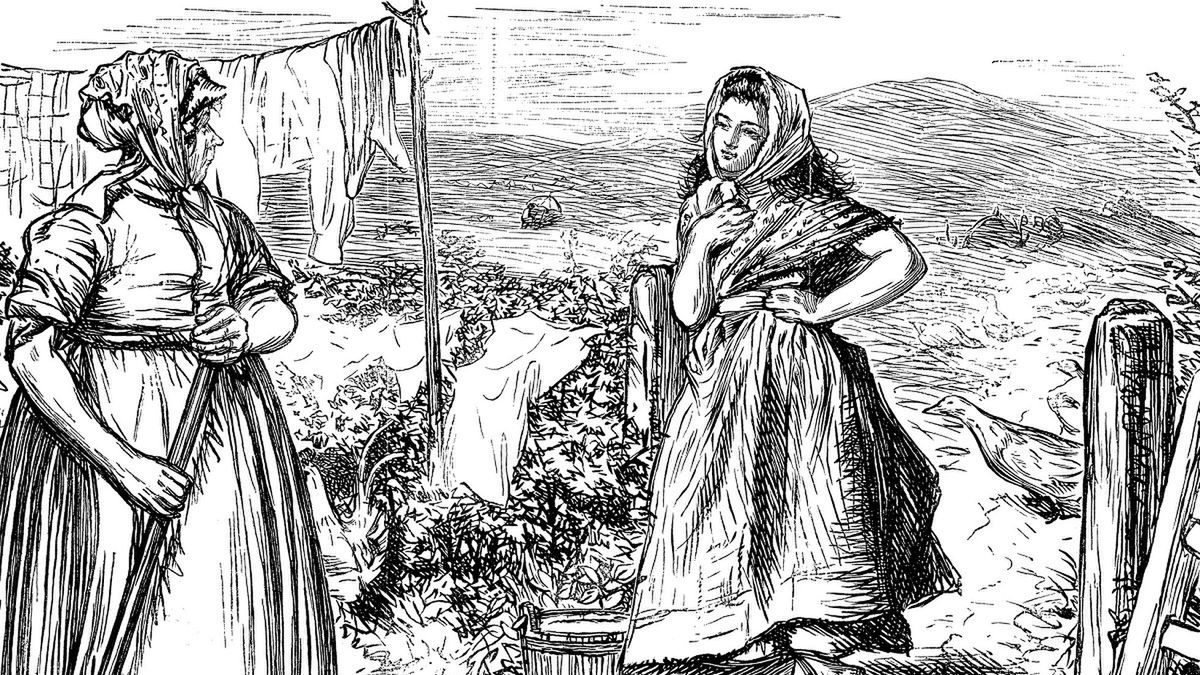 Chłopki wiedziały, jak prać w otrębach.