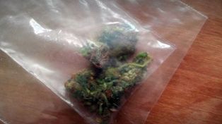 Łomża: 15-latek zobaczył radiowóz i coś wyrzucił. W zawiniątku była marihuana