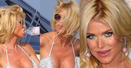 43-letnia była modelka "Playboya" opala sztuczny biust na jachcie (ZDJĘCIA)